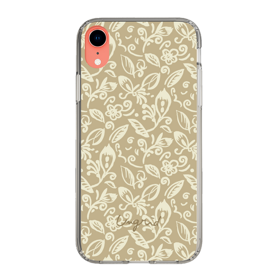 Slim Protection Case［ Ungrid - FlowerPrint - Beige ］