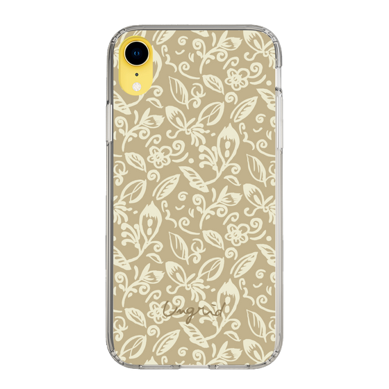 Slim Protection Case［ Ungrid - FlowerPrint - Beige ］