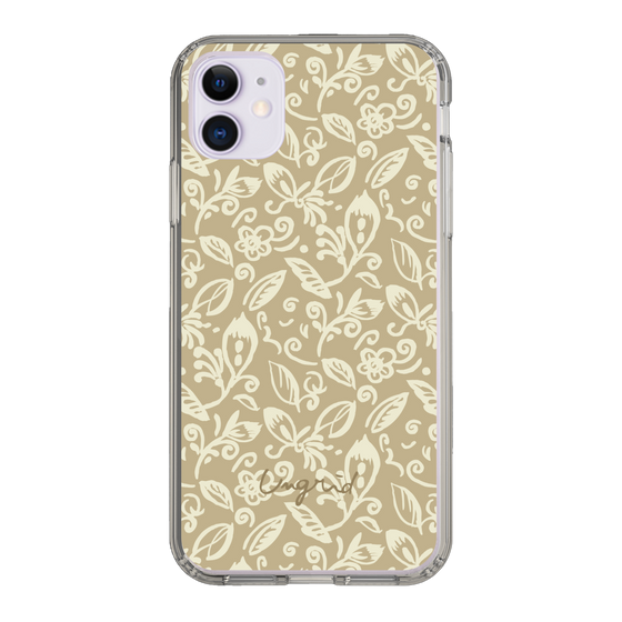 Slim Protection Case［ Ungrid - FlowerPrint - Beige ］