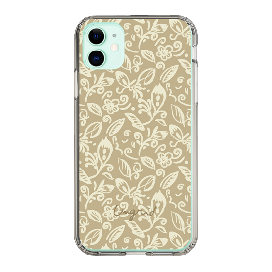Slim Protection Case［ Ungrid - FlowerPrint - Beige ］
