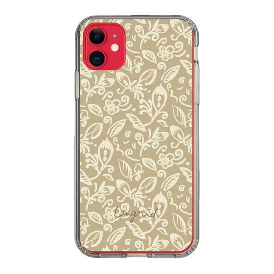 Slim Protection Case［ Ungrid - FlowerPrint - Beige ］