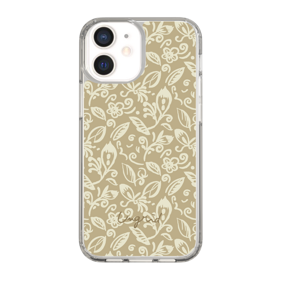 Slim Protection Case［ Ungrid - FlowerPrint - Beige ］