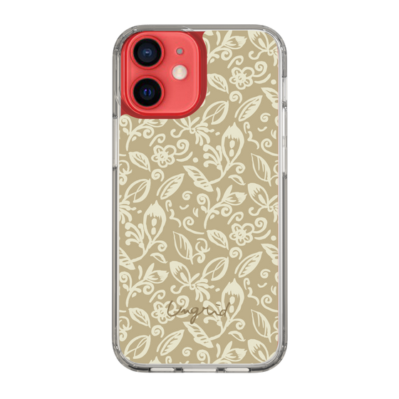 Slim Protection Case［ Ungrid - FlowerPrint - Beige ］