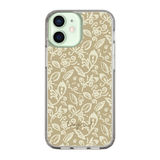 Slim Protection Case［ Ungrid - FlowerPrint - Beige ］