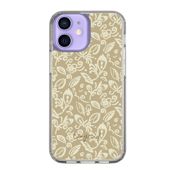 Slim Protection Case［ Ungrid - FlowerPrint - Beige ］