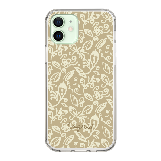 Slim Protection Case［ Ungrid - FlowerPrint - Beige ］