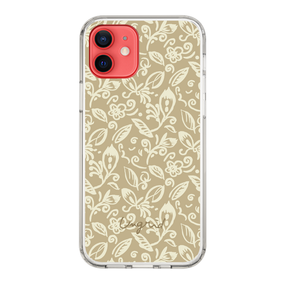 Slim Protection Case［ Ungrid - FlowerPrint - Beige ］
