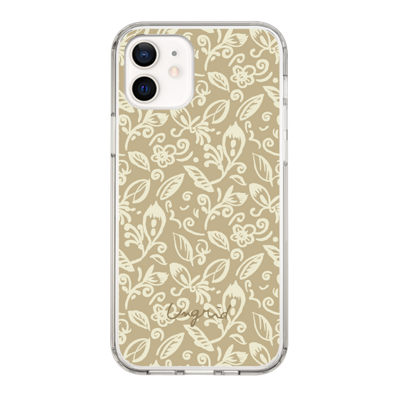 Slim Protection Case［ Ungrid - FlowerPrint - Beige ］