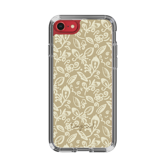 Slim Protection Case［ Ungrid - FlowerPrint - Beige ］