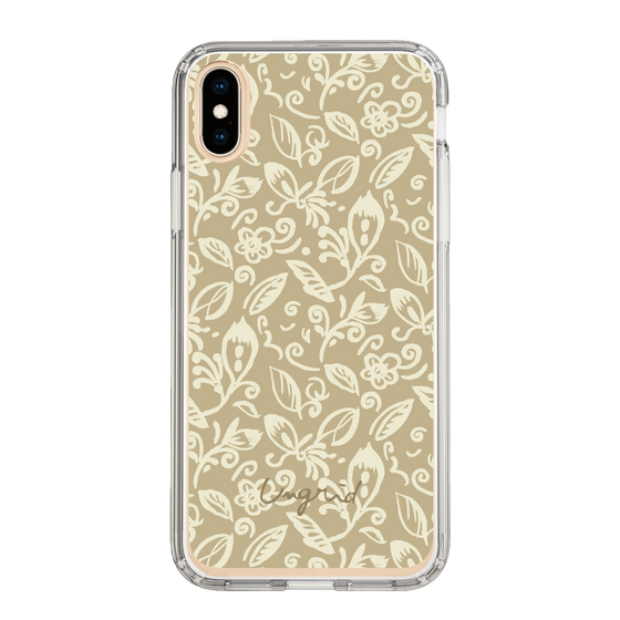 Slim Protection Case［ Ungrid - FlowerPrint - Beige ］