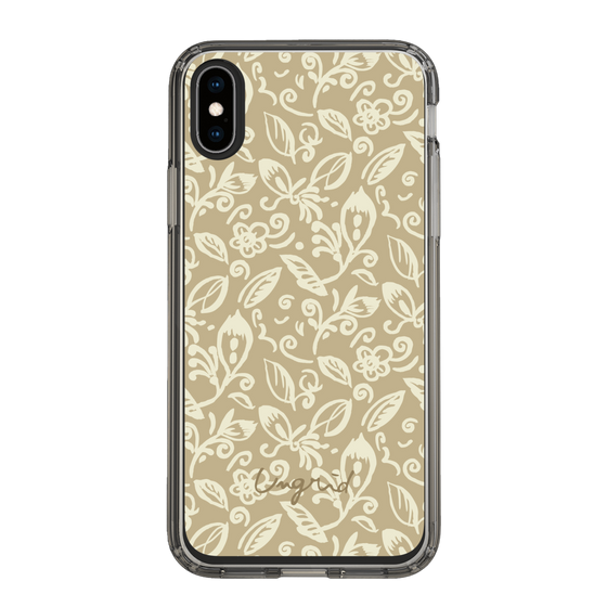 Slim Protection Case［ Ungrid - FlowerPrint - Beige ］