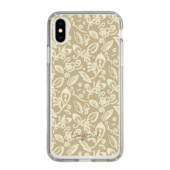 Slim Protection Case［ Ungrid - FlowerPrint - Beige ］