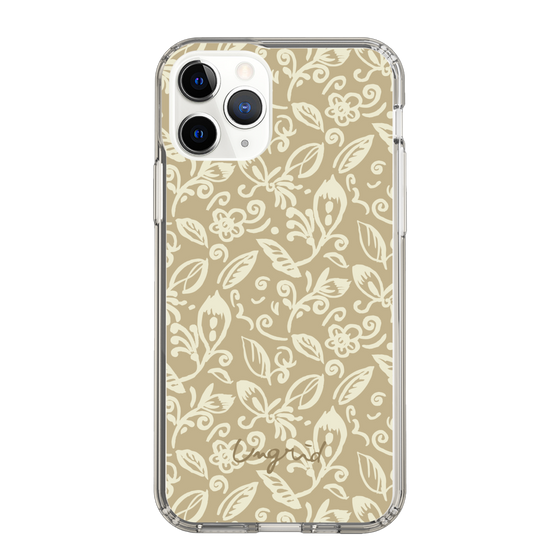 Slim Protection Case［ Ungrid - FlowerPrint - Beige ］
