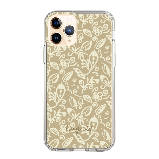 Slim Protection Case［ Ungrid - FlowerPrint - Beige ］