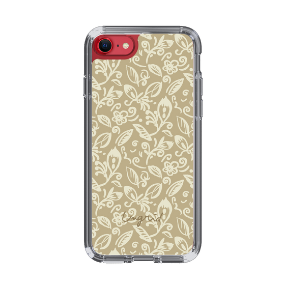 Slim Protection Case［ Ungrid - FlowerPrint - Beige ］
