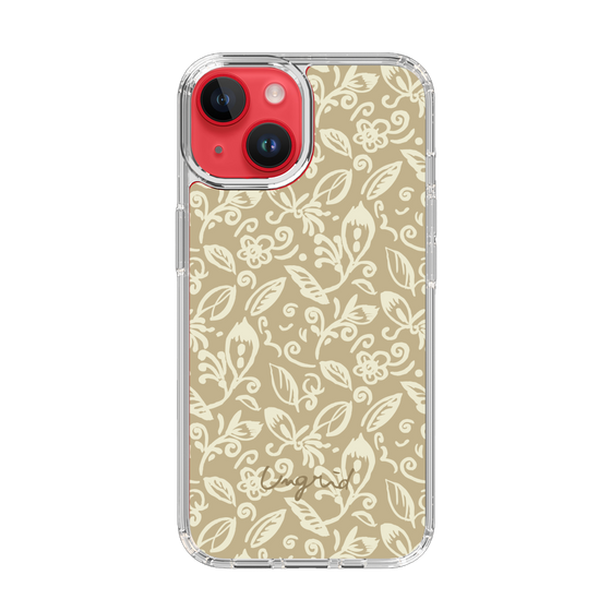 Slim Protection Case［ Ungrid - FlowerPrint - Beige ］