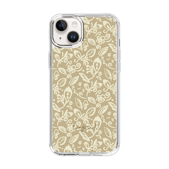 Slim Protection Case［ Ungrid - FlowerPrint - Beige ］