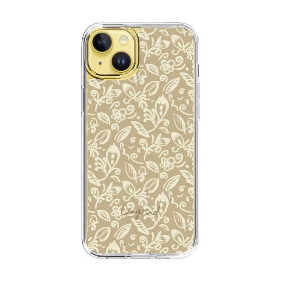 Slim Protection Case［ Ungrid - FlowerPrint - Beige ］
