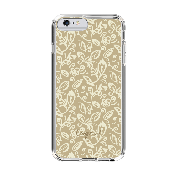 Slim Protection Case［ Ungrid - FlowerPrint - Beige ］