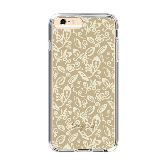Slim Protection Case［ Ungrid - FlowerPrint - Beige ］