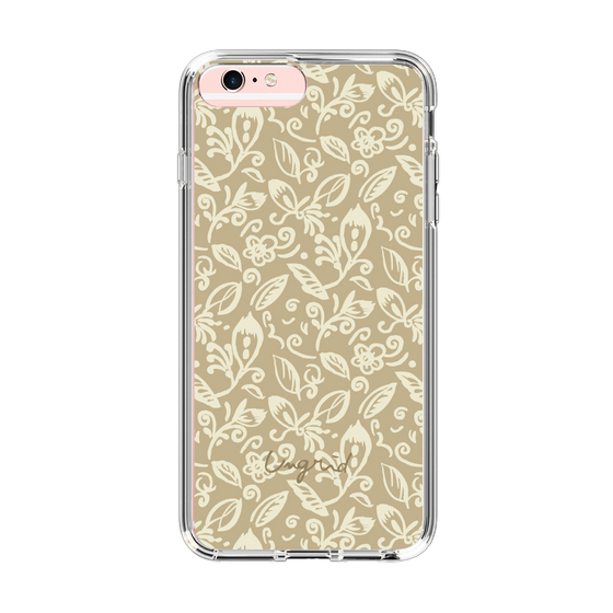 Slim Protection Case［ Ungrid - FlowerPrint - Beige ］