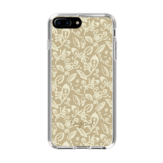 Slim Protection Case［ Ungrid - FlowerPrint - Beige ］