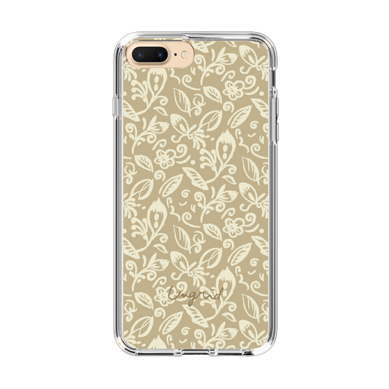Slim Protection Case［ Ungrid - FlowerPrint - Beige ］