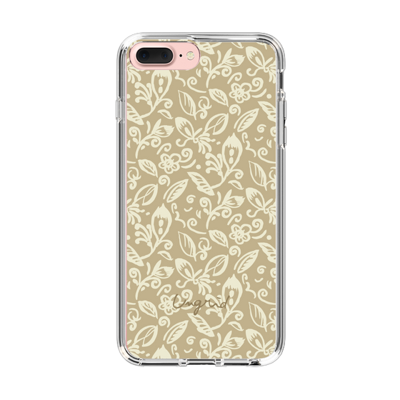 Slim Protection Case［ Ungrid - FlowerPrint - Beige ］