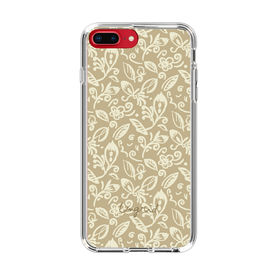 Slim Protection Case［ Ungrid - FlowerPrint - Beige ］
