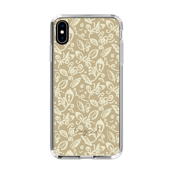 Slim Protection Case［ Ungrid - FlowerPrint - Beige ］