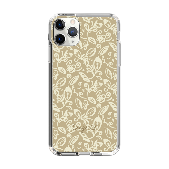 Slim Protection Case［ Ungrid - FlowerPrint - Beige ］