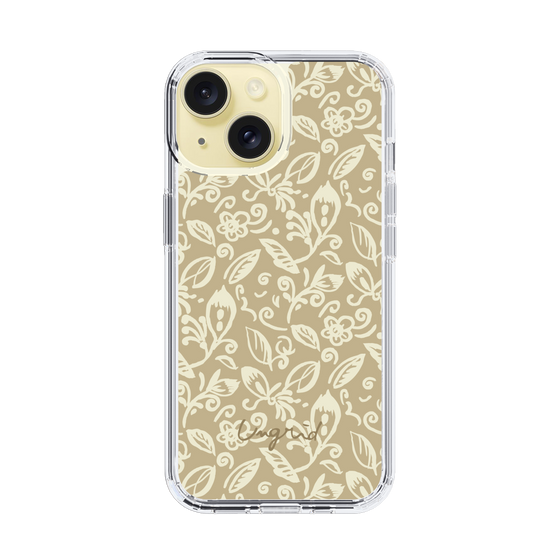 Slim Protection Case［ Ungrid - FlowerPrint - Beige ］