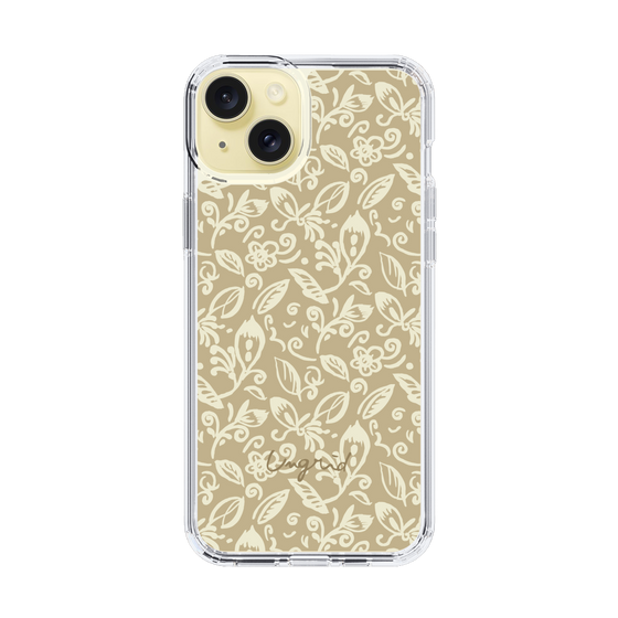 Slim Protection Case［ Ungrid - FlowerPrint - Beige ］