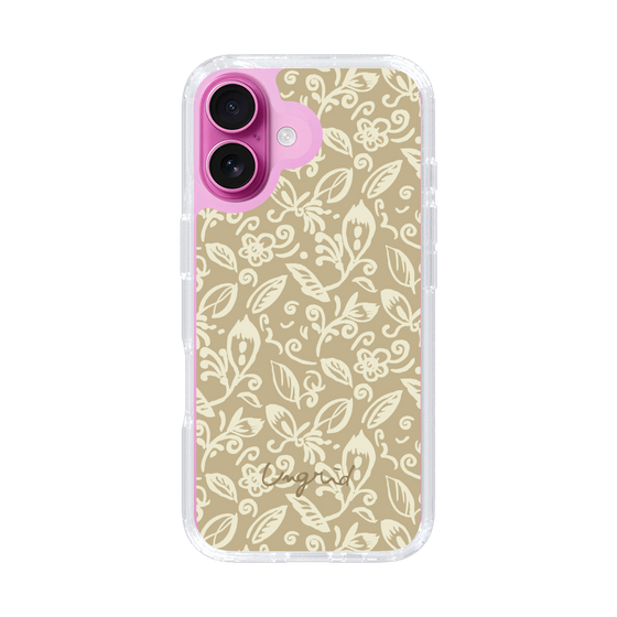 Slim Protection Case［ Ungrid - FlowerPrint - Beige ］