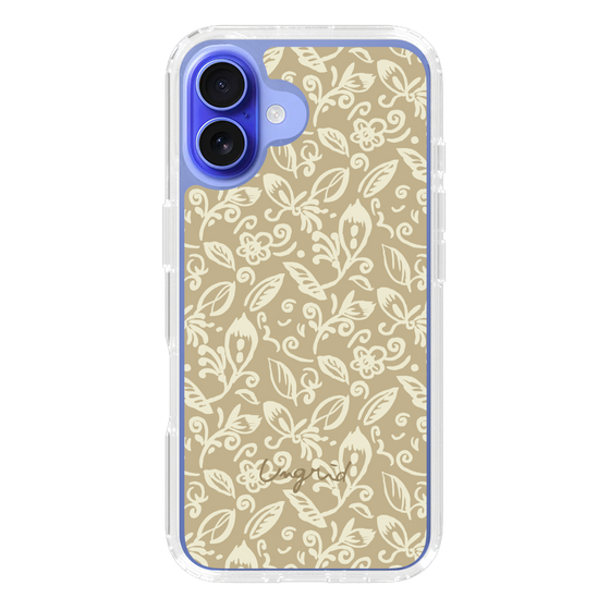 Slim Protection Case［ Ungrid - FlowerPrint - Beige ］