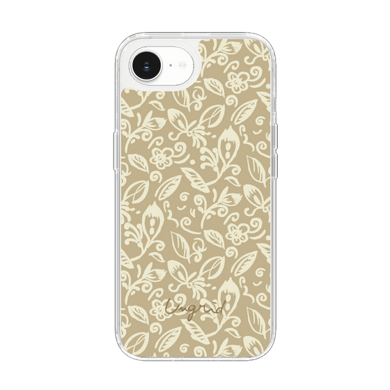 Slim Protection Case［ Ungrid - FlowerPrint - Beige ］