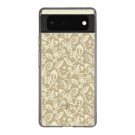 Slim Protection Case［ Ungrid - FlowerPrint - Beige ］