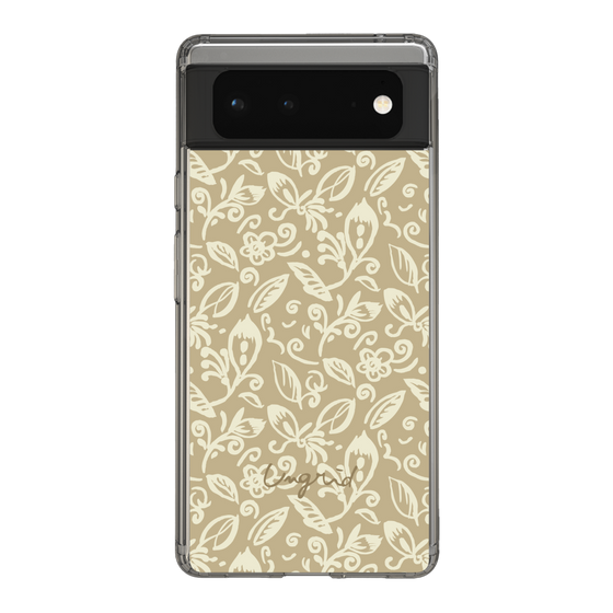 Slim Protection Case［ Ungrid - FlowerPrint - Beige ］
