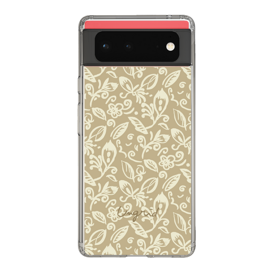 Slim Protection Case［ Ungrid - FlowerPrint - Beige ］