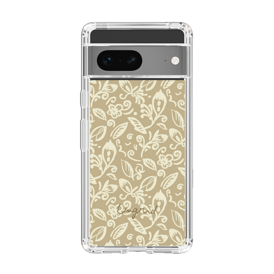 Slim Protection Case［ Ungrid - FlowerPrint - Beige ］