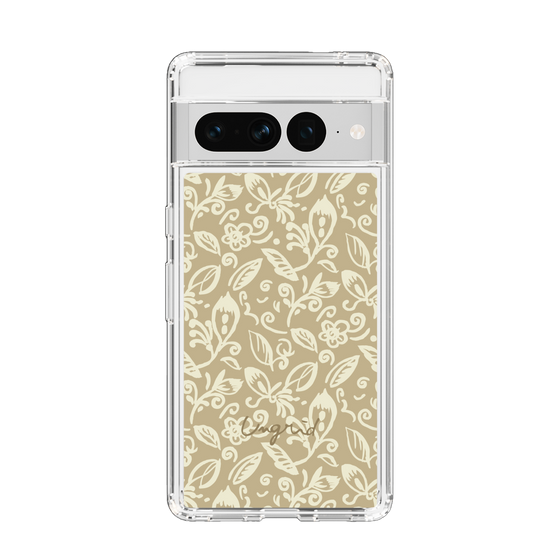 Slim Protection Case［ Ungrid - FlowerPrint - Beige ］