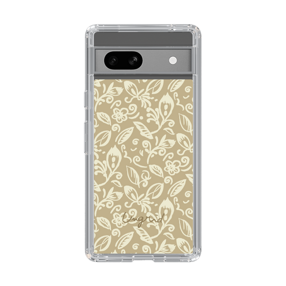 Slim Protection Case［ Ungrid - FlowerPrint - Beige ］
