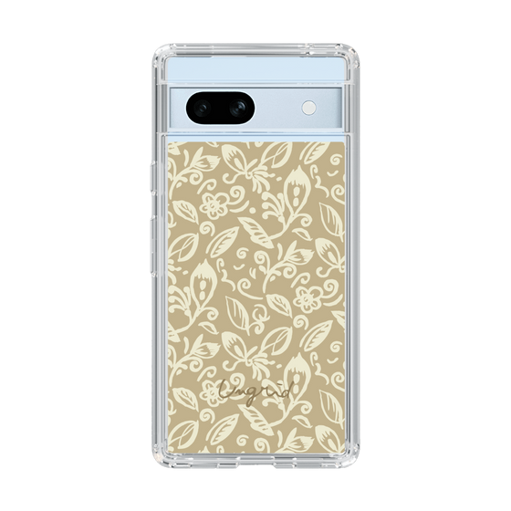 Slim Protection Case［ Ungrid - FlowerPrint - Beige ］