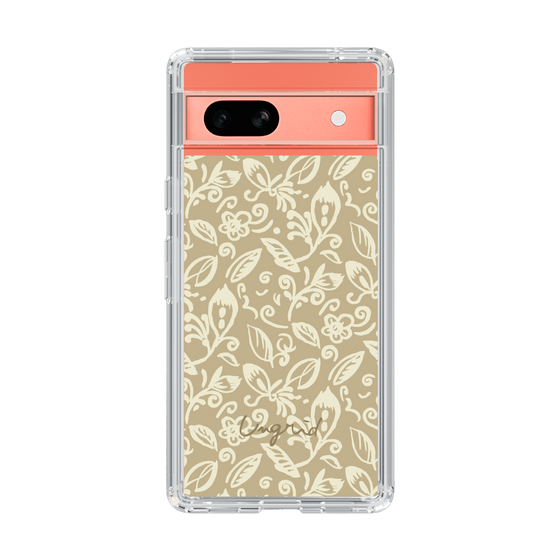 Slim Protection Case［ Ungrid - FlowerPrint - Beige ］