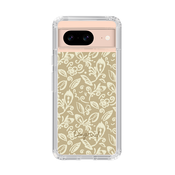 Slim Protection Case［ Ungrid - FlowerPrint - Beige ］