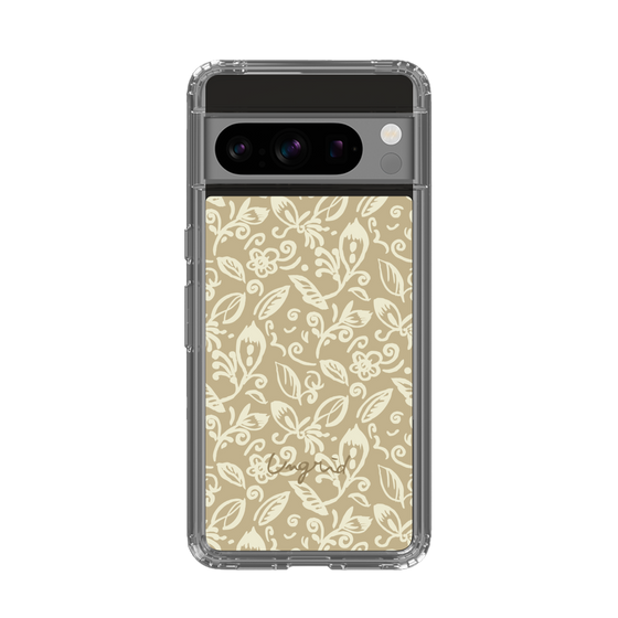 Slim Protection Case［ Ungrid - FlowerPrint - Beige ］