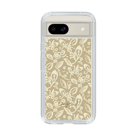 Slim Protection Case［ Ungrid - FlowerPrint - Beige ］
