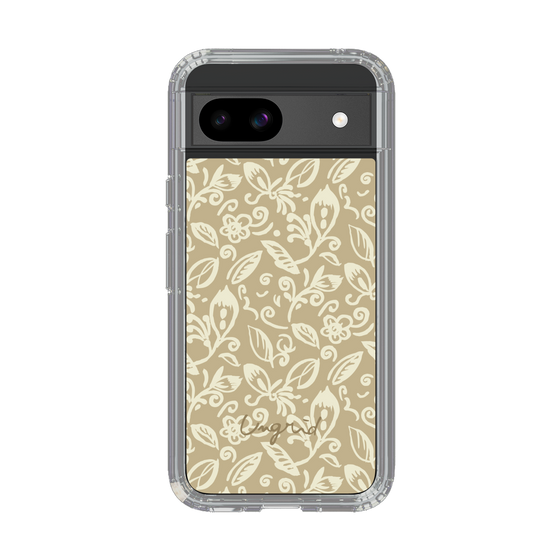 Slim Protection Case［ Ungrid - FlowerPrint - Beige ］