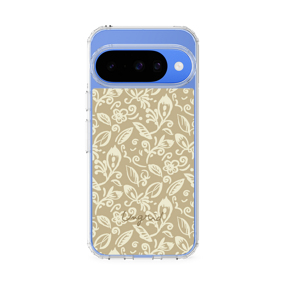 Slim Protection Case［ Ungrid - FlowerPrint - Beige ］