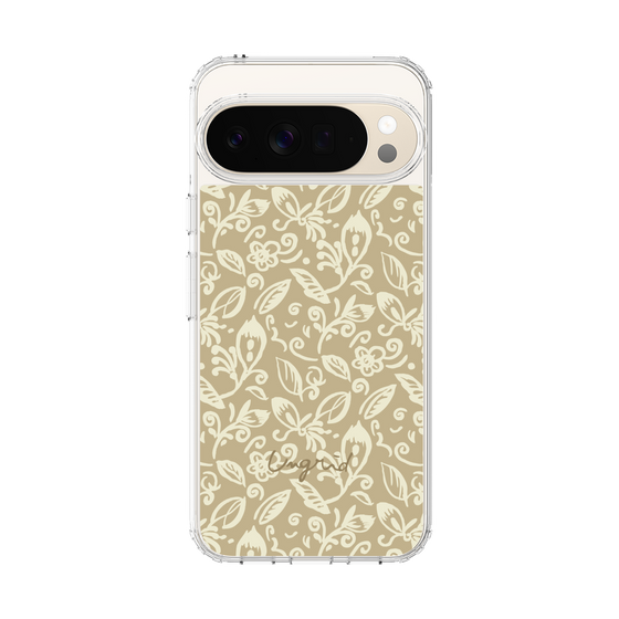 Slim Protection Case［ Ungrid - FlowerPrint - Beige ］